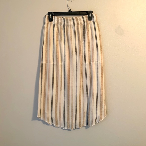 Striped Pull On Midi Skirt - Picture 5 of 5